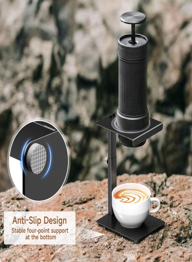 LOXSUN Portable Coffee Maker Stand,Adjustable-height Pour Over Dripper Stand with Base,Espresso Machine Holder for Home,Desk,Travel,Camping( Square/Black) - Image 5
