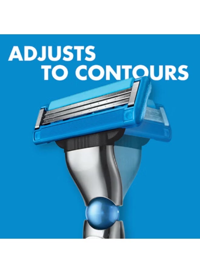 جيليت ماك ثري تيربو كلاسيك ماكينة حلاقة للرجال حلاقة ناعمة بشفرات دقيقة ومقبض مريح - Image 3