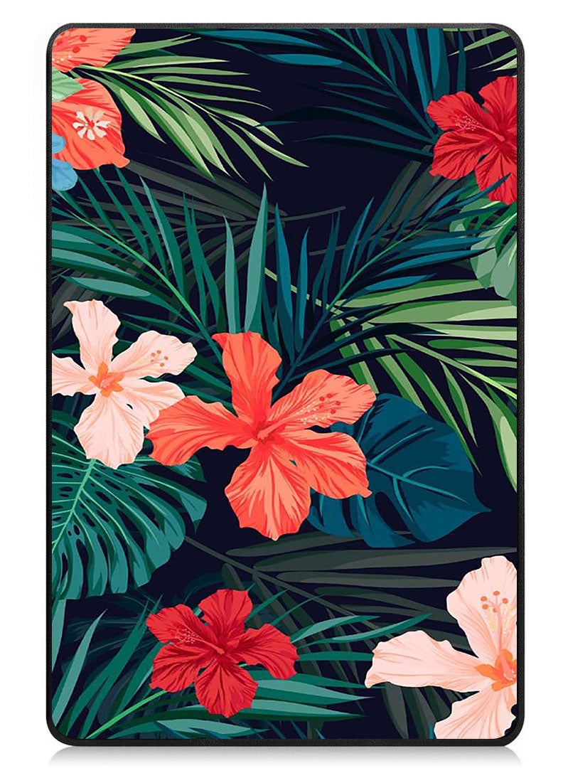 Theodor Protective Flip Case For Samsung Galaxy Tab A9 With Trifold Stand Auto Wake Sleep Shockproof Cover Flowers - Image 1