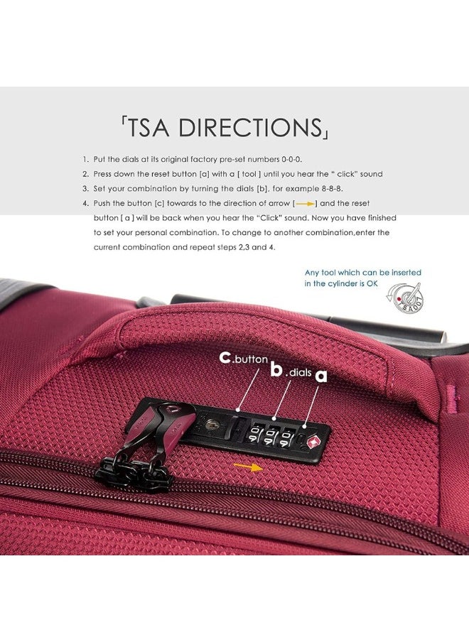 Verage  Softside and Lightweight Luggage Set of 3  - Image 2