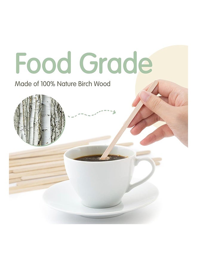 14cm Disposable Wooden Coffee Stirrers,200 Packs,Individually Wrapped Stir Sticks for Tea, Hot Chocolate and Craft Projects  - Image 4