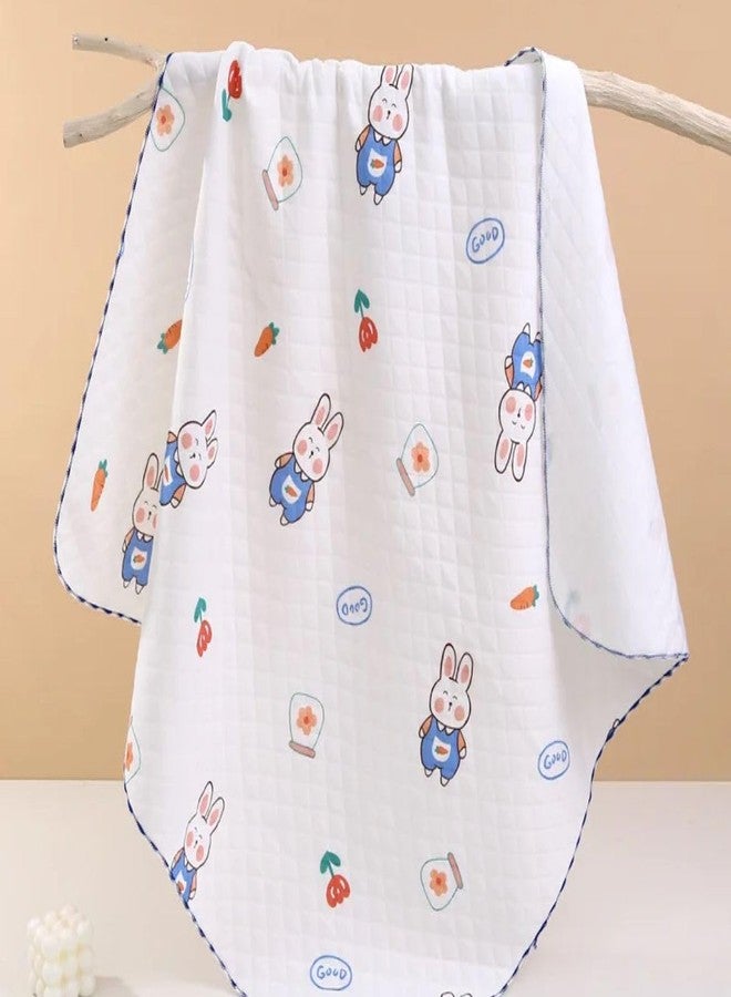 Reexplore Ultra Super Soft 100% Knitted Cotton Baby Swaddle Cloth | Soft Cotton Sheets Baby Wrap Fluffy 3 Layered AC Wrapping Receiving Blanket for New Born Babies (85x85 Cm,)-Pack of 1 (White 4) - Image 2