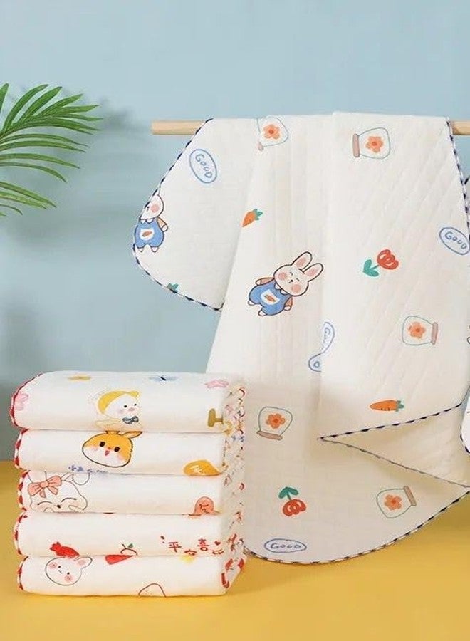 Reexplore Ultra Super Soft 100% Knitted Cotton Baby Swaddle Cloth | Soft Cotton Sheets Baby Wrap Fluffy 3 Layered AC Wrapping Receiving Blanket for New Born Babies (85x85 Cm,)-Pack of 1 (White 4) - Image 3