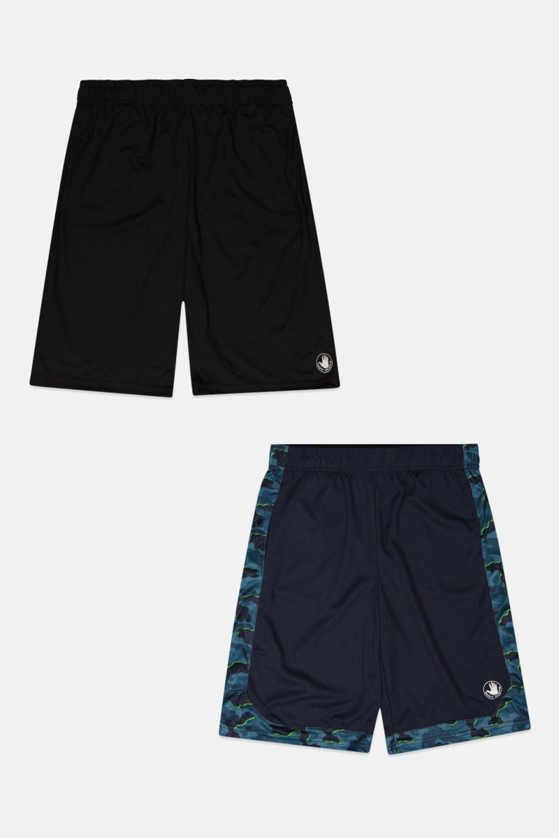 Body Glove Kids Boy 2 Pc Training Shorts, Black  - Image 1