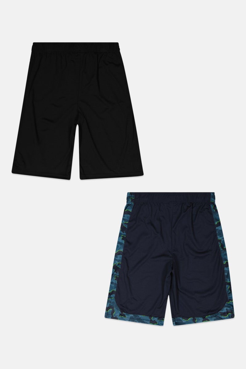 Body Glove Kids Boy 2 Pc Training Shorts, Black  - Image 2