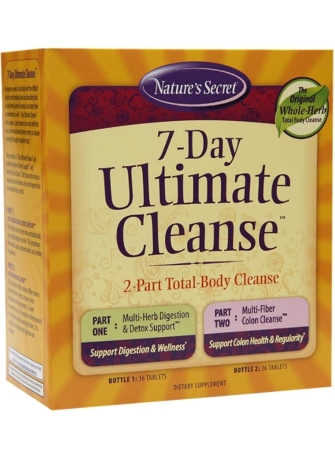 Nature's Secret 7 Day Ultimate Cleanse Supplement, 72 Count  - Image 1
