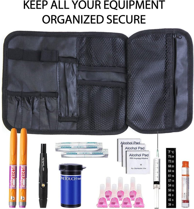 Bogush Insulin Cooler Travel Case with 2 Ice Packs for Insulin Pen Diabetic Medical Cooler Bag Portable Medication Cooler Bag for Insulin Pens and Blood Glucose Monitor Supplie Gray - Image 4