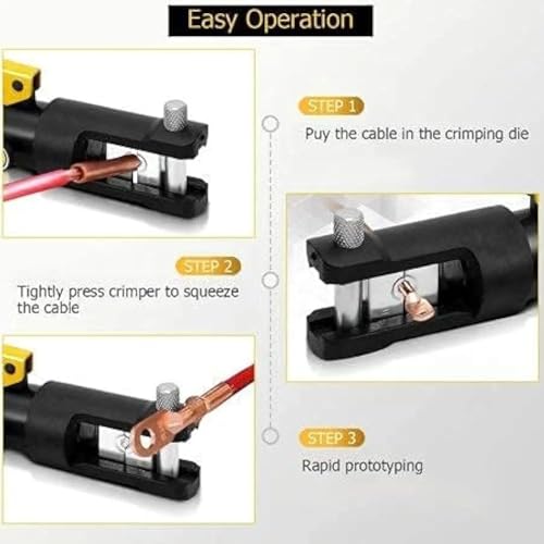 Hetkrishi YQK-300 Hydraulic Crimping Tool 10-300mm² for Copper, Aluminum Terminal Pliers YQK-300 Hydraulic New Manual Hydraulic 16-Ton Pressure Crimper For Cable Lugs Termination - Image 4