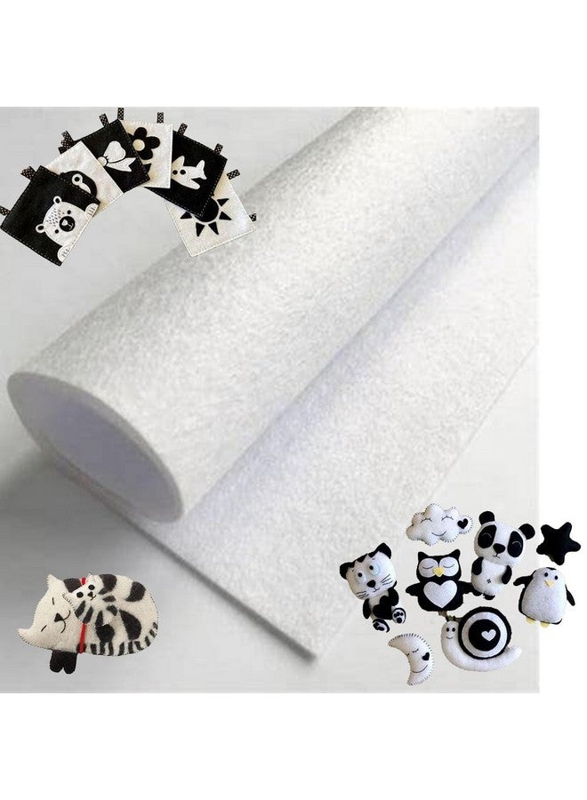 CANVASS® 20 pcs Non Woven Felt Fabric 1mm Thickness Polyester Cloth Felts DIY Bundle for Sewing Dolls Crafts20x30 cm A4 (White), Solid - Image 1