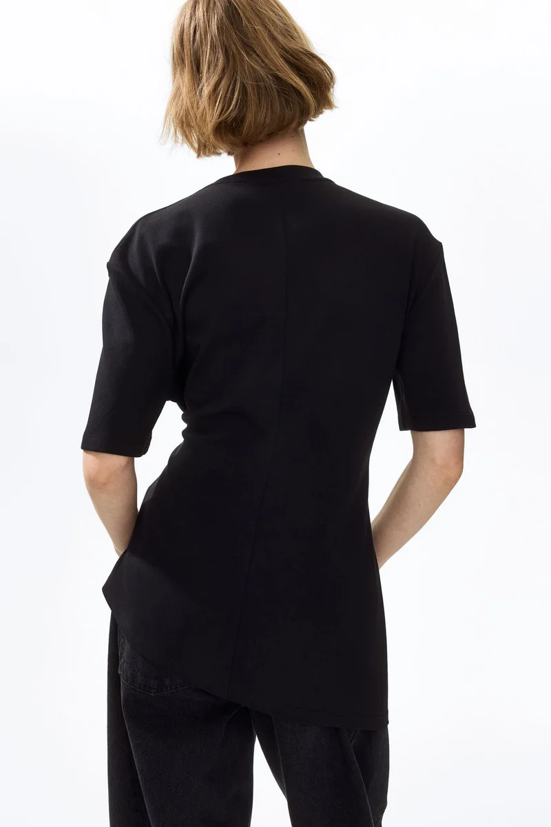 H&M Draped-detail asymmetric top