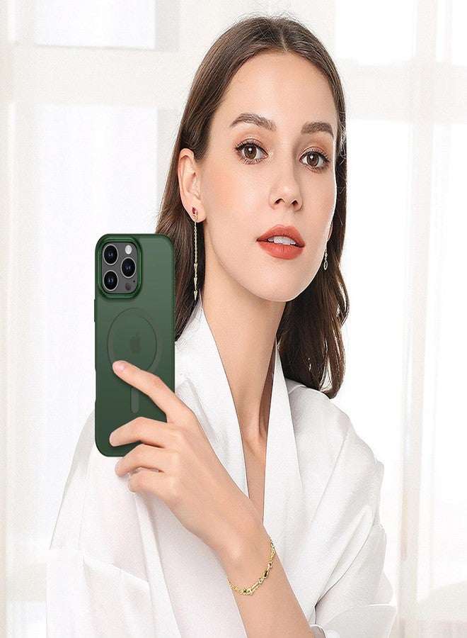 بنتوبين جراب BENTOBEN المغناطيسي لهاتف iPhone 16 Pro Max، (متوافق مع MagSafe) (حماية من السقوط بمعايير عسكرية) جراب نحيف شفاف غير لامع مقاوم للصدمات ومضاد لبصمات الأصابع، مقاس 6.9 بوصة، لون أخضر - Image 4