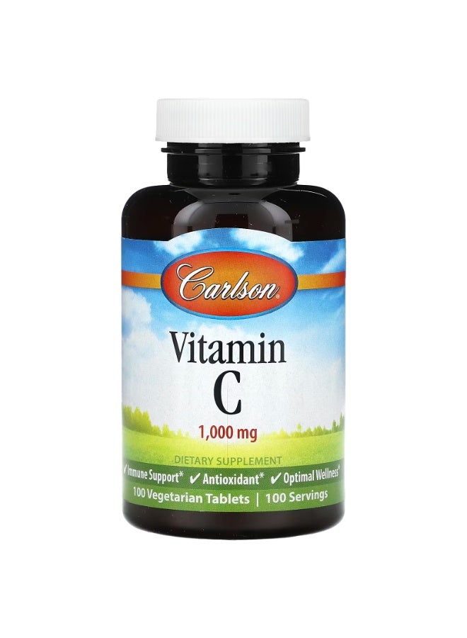 كارلسون فيتامين جـ ، 1،000 ملجم ، 100 قرص نباتي - Image 1