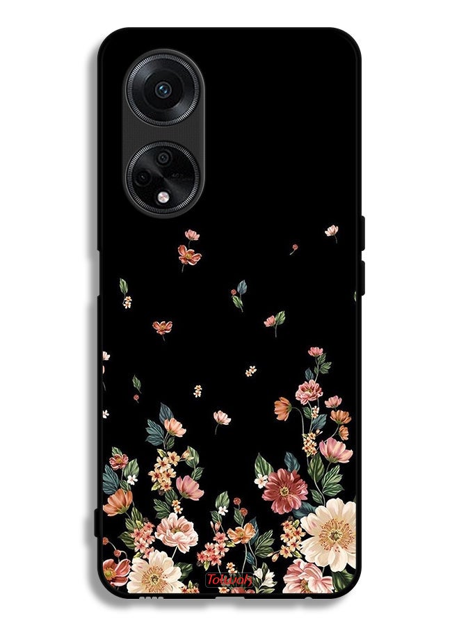 Tolwak Oppo A98 5G Protective Case Cover Small Flowers In Bottom - Image 1