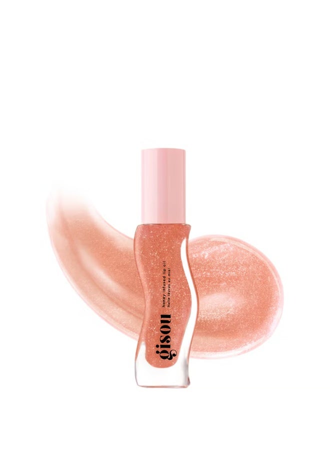 Gisou Honey Infused Lip Oil 8ml - Glazed Plum - Image 1