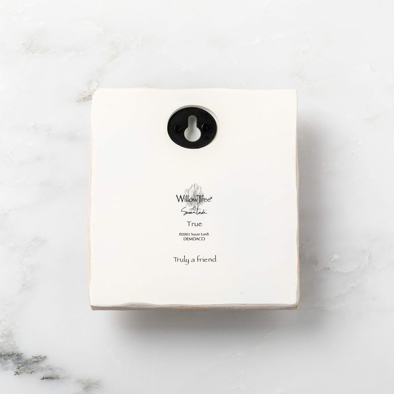 Willow Tree True  Truly a Friend  an Expression of Friendship and Love of Dogs in Carved Bas-Relief  Sculpted Hand-Painted Plaque - Image 4