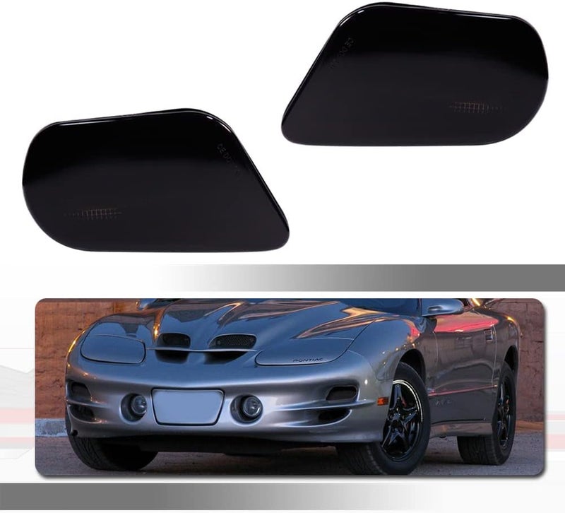 Tonsya Smoked Lens Front Bumper Corner Turn Signal & Side Marker Lights for 1998-2002 Pontiac Firebird Trans Am - Image 1