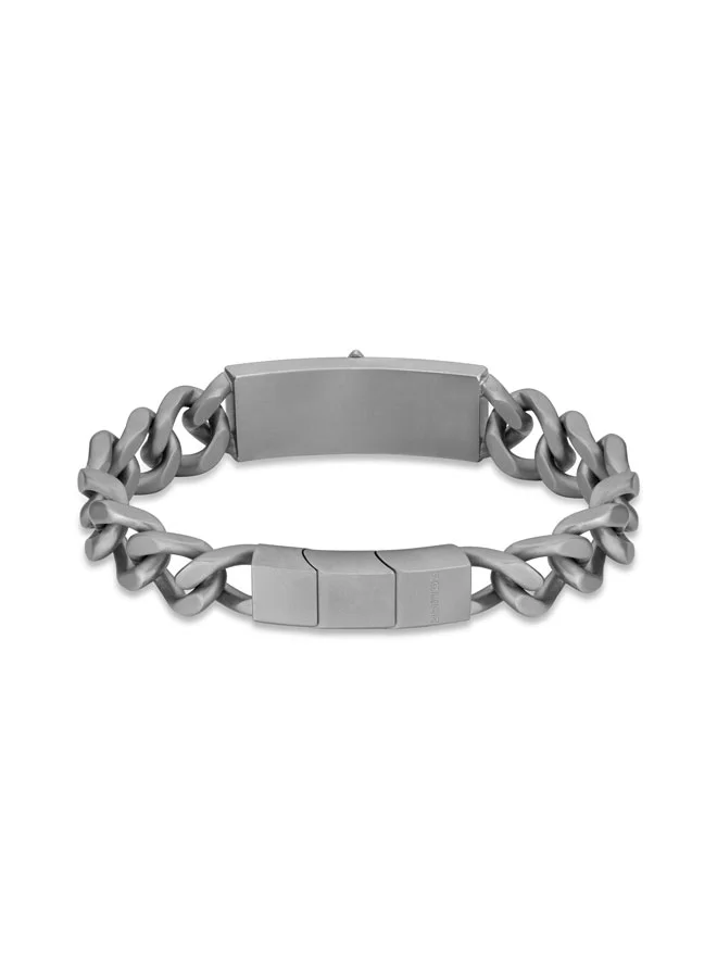 POLICE Polcie Vigor Gunmetal Stainless Steel Chain Bracelet for Men