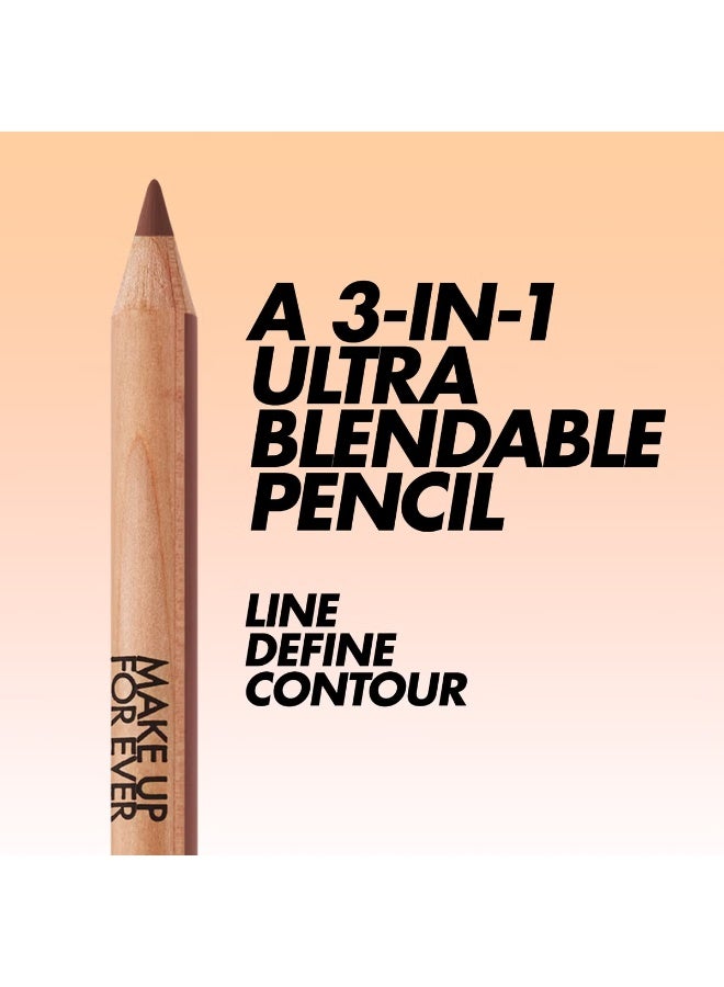MAKE UP FOR EVER Artist Colour Pencil : Eye. Lip and Brow Pencil 1.4g- 600-Anywhere Caffeine - Image 3
