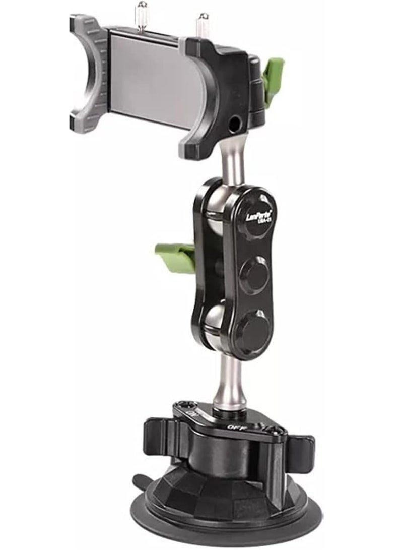 Universal Phone Holder with 360° Rotating Arm and Super Strong Suction Cup - Image 1
