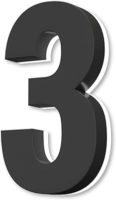 LUXYARD LUXYARD Backlit Lighted LED House Numbers 7 Inch, House Address Signs 3, Lighted Up House Numbers for Outside Modern,  - Image 1