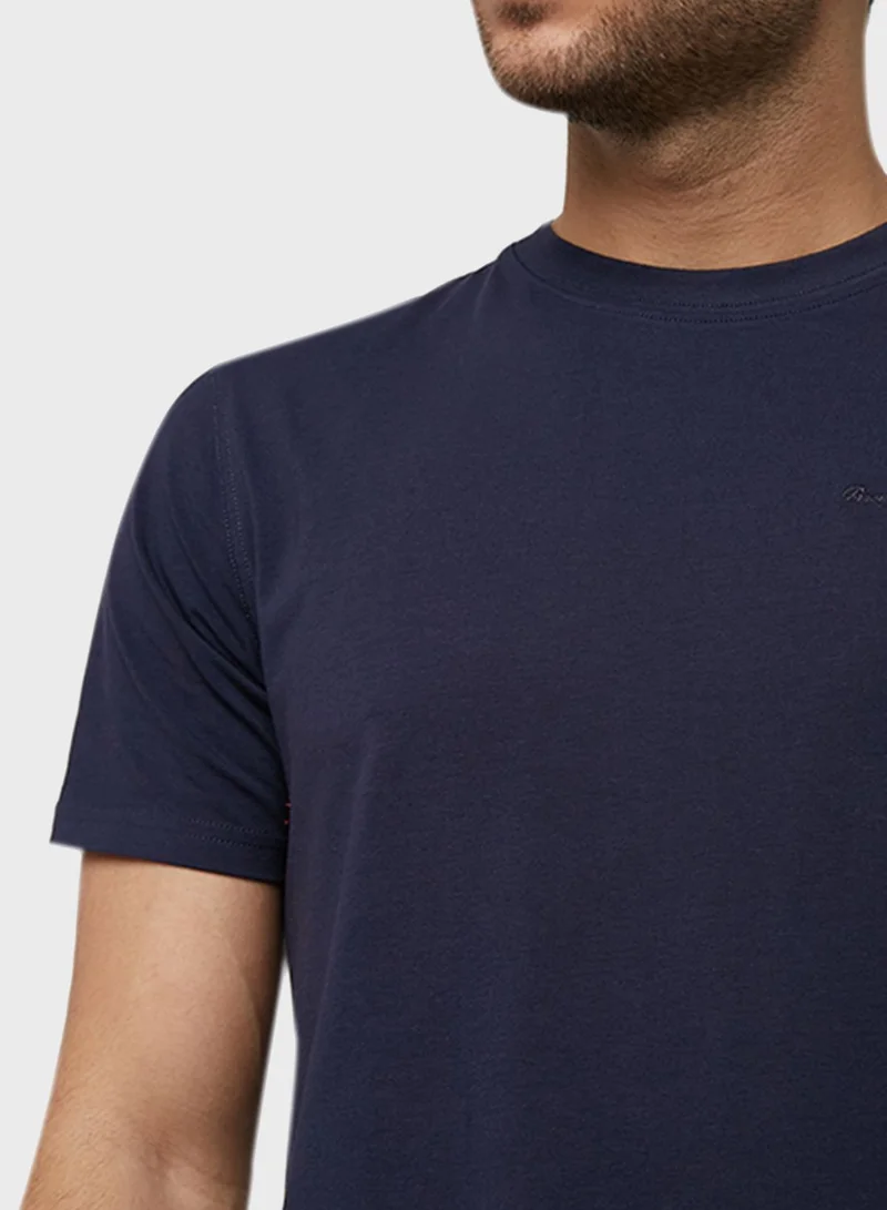bhpoloclub Embroidered Logo Crew Neck T-Shirt