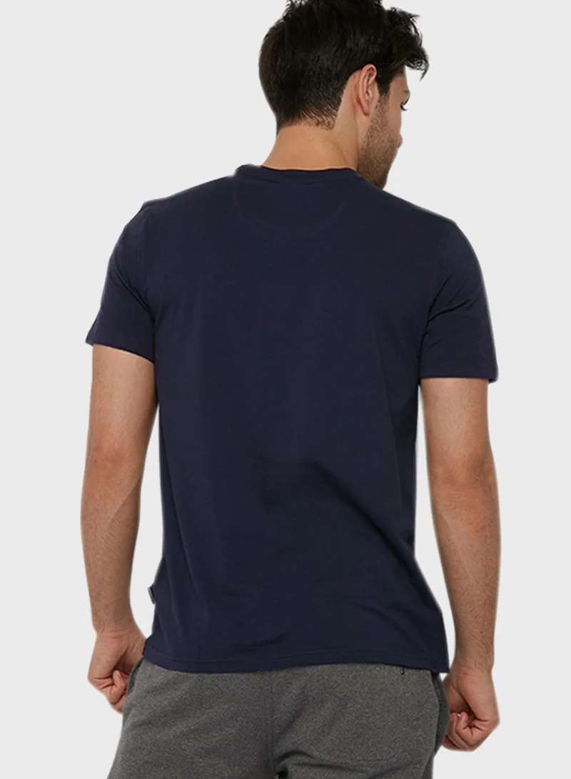 bhpoloclub Embroidered Logo Crew Neck T-Shirt