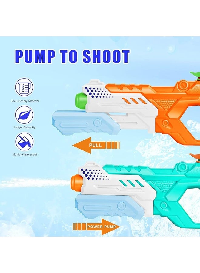 Quanquer Water Guns for Kids Adults - 3 Pack Super Squirt Water Toy Gun 600CC High Capacity Long Shooting Range Water Soaker Blaster for Summer Swimming Pool Beach Outdoor Water Fighting Party - Image 2