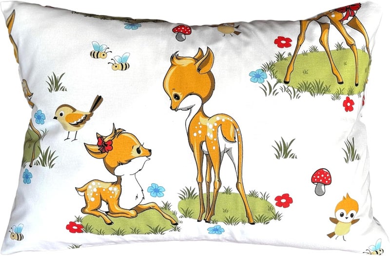 Comfy Turtles 13 x 18 Inch Toddler Pillowcase Cotton, Cartoon Character Pillow for Kids, Travel Pillow Case Cover for Kids - Bambi Pillow Cases - Image 1