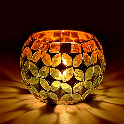 The Purple Tree Morrocan Mosaic Tealight Candle Holders (Pack of 2), Diwalii Candle Holder, tealight Holder, Diwalii Gift, Best Gift for Diwalii, Diwalii Decoration T73 - Image 3