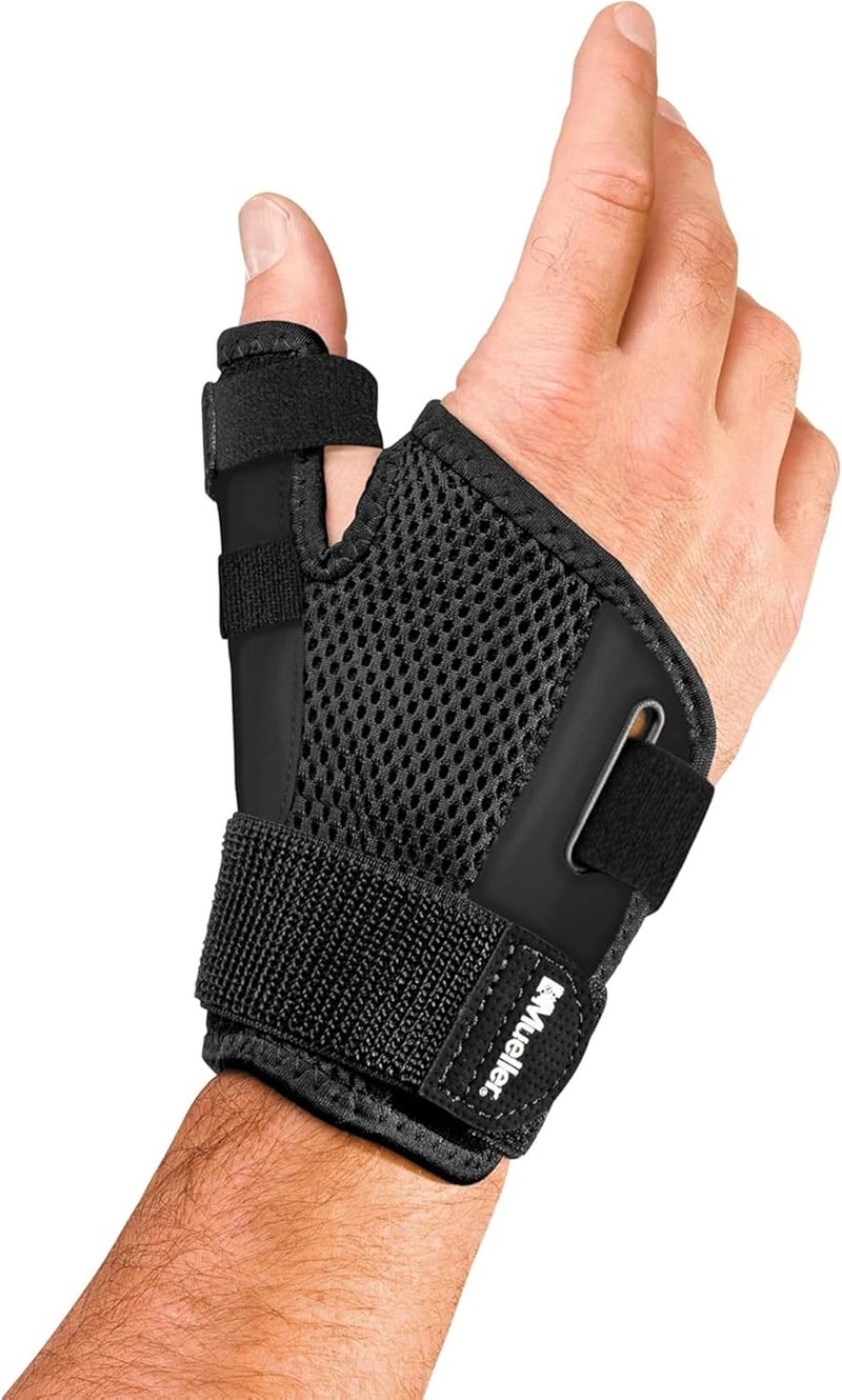 Mueller Sports Medicine Adjust-to-Fit Thumb Stabilizer, Spica Splint, Thumb Pain Relief Brace for Men and Women, Ideal for De Quervain's Tenosynovitis, Arthritis, Sprains, Fits Right or Left - Image 1