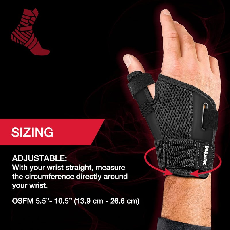 Mueller Sports Medicine Adjust-to-Fit Thumb Stabilizer, Spica Splint, Thumb Pain Relief Brace for Men and Women, Ideal for De Quervain's Tenosynovitis, Arthritis, Sprains, Fits Right or Left - Image 4