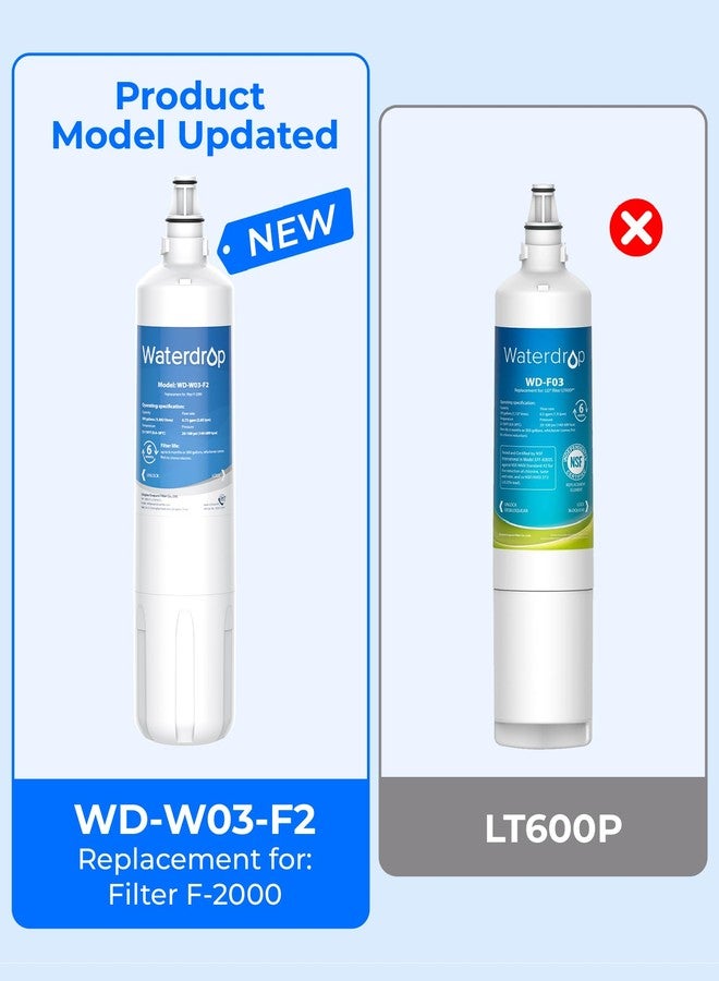 ووتر دروب فلتر مياه Waterdrop F-1000 4204490، بديل لفلتر Sub-Zero 4204490، وفلتر InSinkErator® F-1000 F-2000 F-3000 وفلتر AquaPure AP Easy C-Complete، بديل لفلتر مياه Sub Zero، حاصل على شهادة NSF/ANSI 42 - Image 4