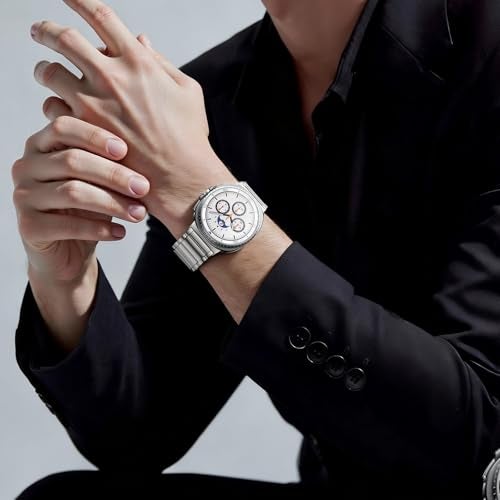 LULULOOK Titanium Watch Band for Samsung Galaxy Watch 8 40mm 44mm & 8 Classic 46mm 2025, Adjustable Titanium Metal Watch Band Strap with Removal Tool, Folding Clasp for Men Women - Image 2