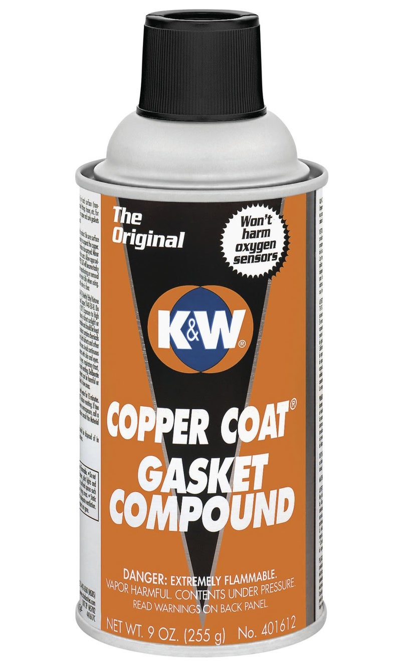 CRC K&W 401612 Copper Coat Aerosol - 9 Wt Oz High Tack Sealant for Metallic, Hard Surfaces, Rubber Gaskets | Automotive Adhesives & Sealants - Image 1