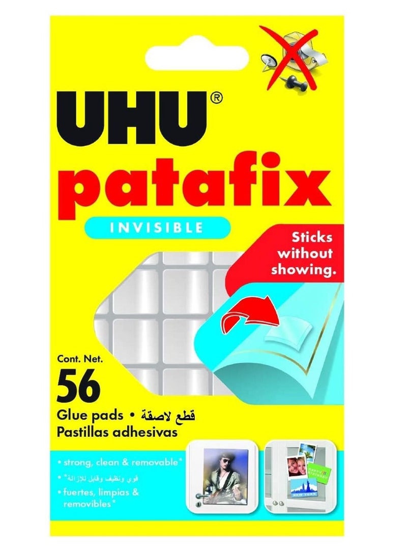 UHU 6-Pack Patafix Transparent Reusable Adhesive Pads - Image 3