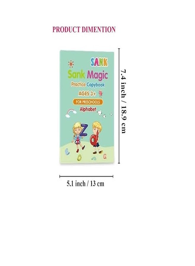 ECLET كتاب إيكليت السحري للأطفال، دفتر تدريب سحري، (4 كتب + 10 عبوات إعادة تعبئة + قلم + مقبض) كتاب تتبع الأرقام للأطفال في مرحلة ما قبل المدرسة مع قلم، مجموعة دفتر نسخ الخط السحري، أداة كتابة للأطفال (E) - Image 3