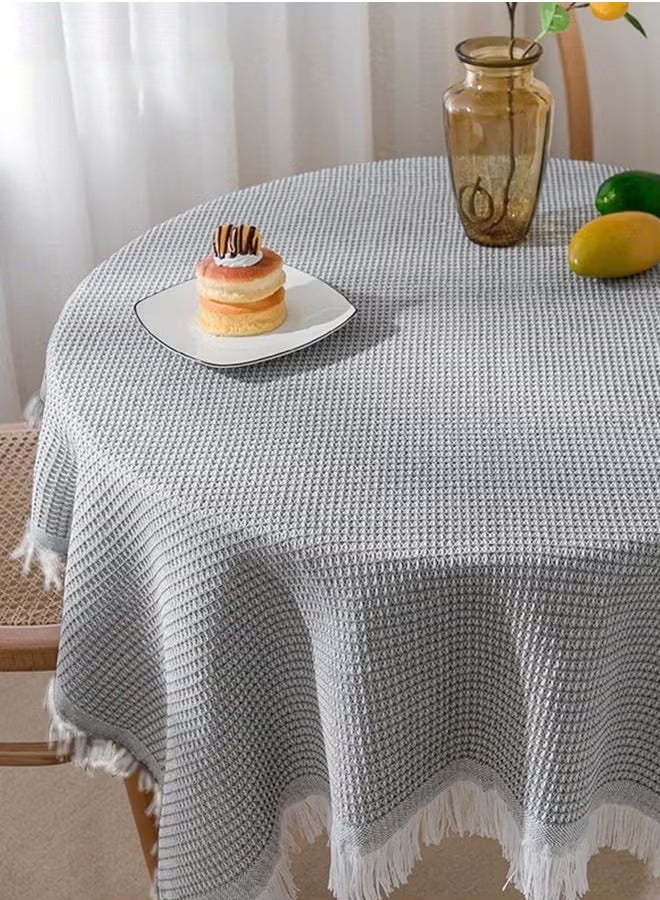 غطاء طاولة سطح مكتب عازل للحرارة Mat Home Decoration مقاومة للماء زيت مستطيل Tablecloth 90*90 CM Grey - Image 2