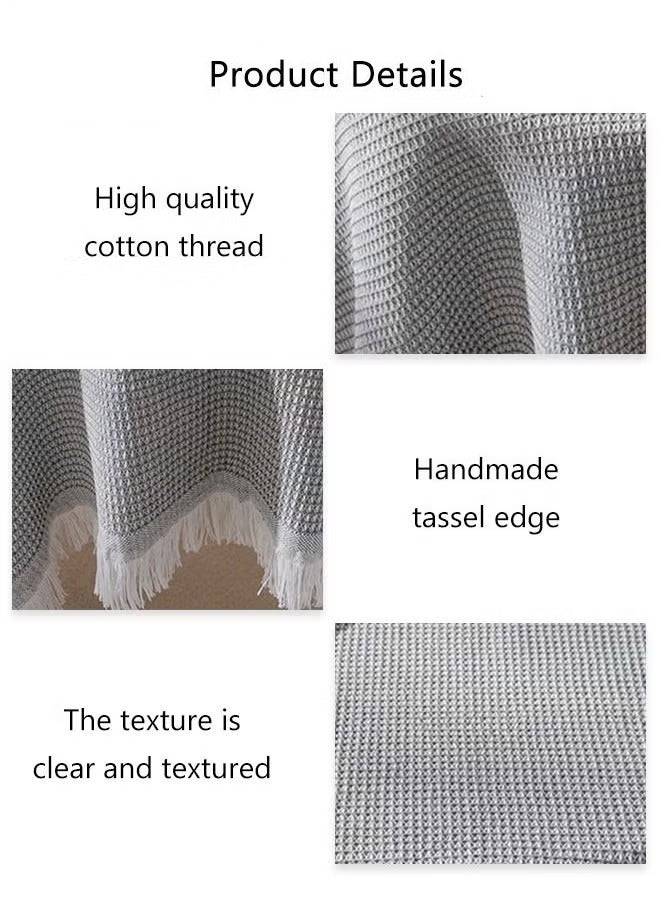 غطاء طاولة سطح مكتب عازل للحرارة Mat Home Decoration مقاومة للماء زيت مستطيل Tablecloth 90*90 CM Grey - Image 5