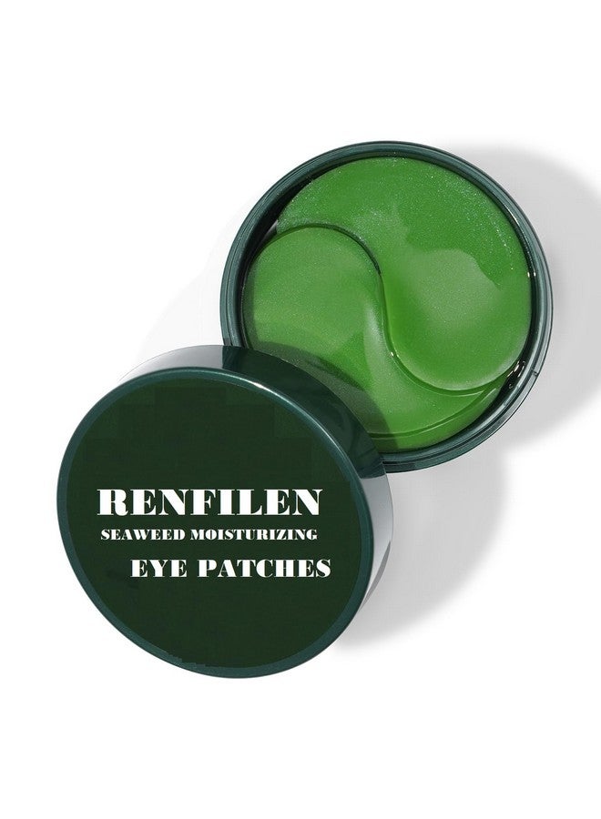 RENFILEN لصقات سيروم العين المضادة للتجاعيد RENFILEN - الكولاجين والألوة فيرا، أقنعة ترطيب تحت العين من الأعشاب البحرية للهالات السوداء، الانتفاخ، الخطوط الدقيقة والتجاعيد - 30 زوج (60 لصقة) - Image 1