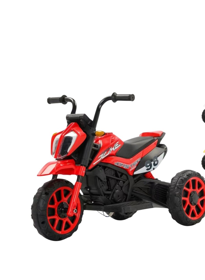 Kids Sports Ride-On Motorcycle with Rechargeable Battery and LED Lights