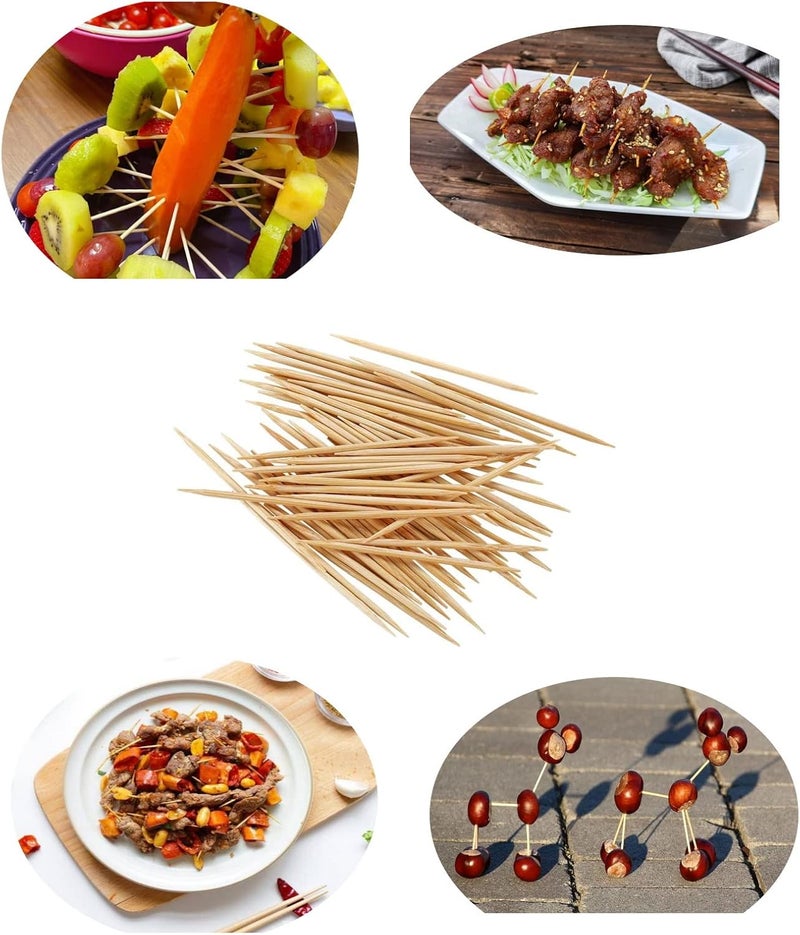 Gmark Round Hotel Toothpicks 800 ct - 3 Boxes Pack Total 2400 ct - 2.5" Natural Wooden Toothpicks GM1021 - Image 2