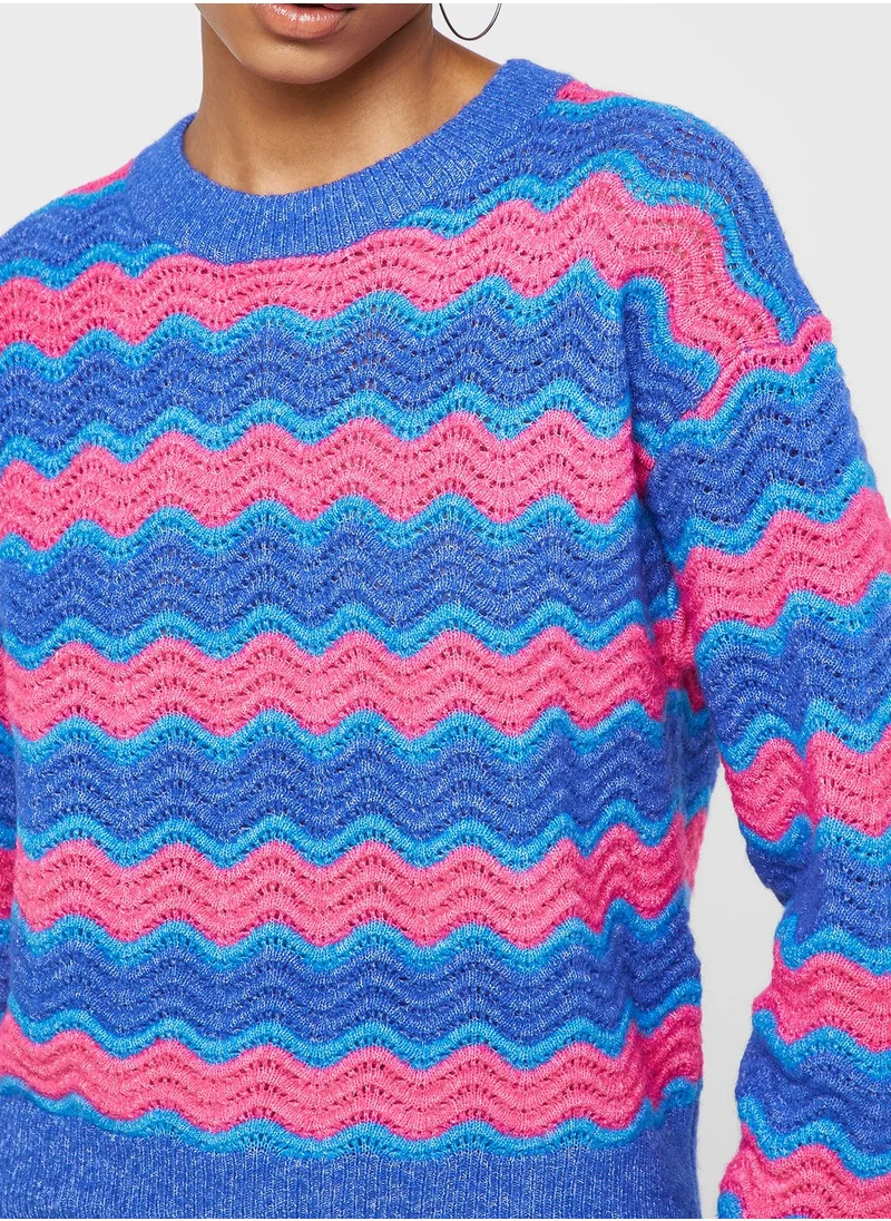 VERO MODA Striped Knitted Sweater