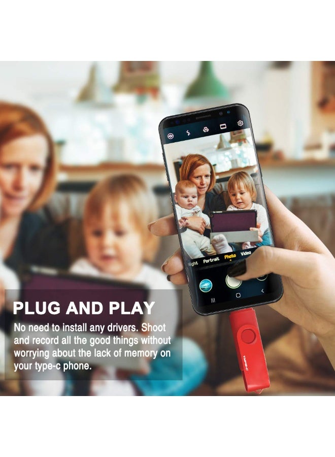 2TB USB نوع-C فلاش محرك أقراص، 2000GB USB-C 3.0 الذاكرة عصا قفز محرك أقراص 2 في 1 للهواتف الذكية أندرويد، ماك بوك، أجهزة اللوح، الكمبيوتر الشخصي - Image 3