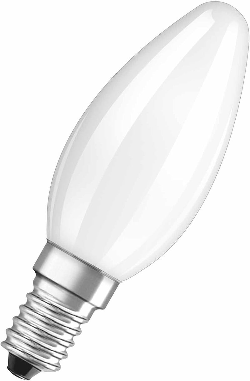 مصباح LED من Osram Retrofit CLASSIC B / LED، شكل شمعة صغيرة كلاسيكية: E14، 4 وات، 220...240 فولت، 40 وات بديل، غير لامع، أبيض دافئ، 2700 كلفن