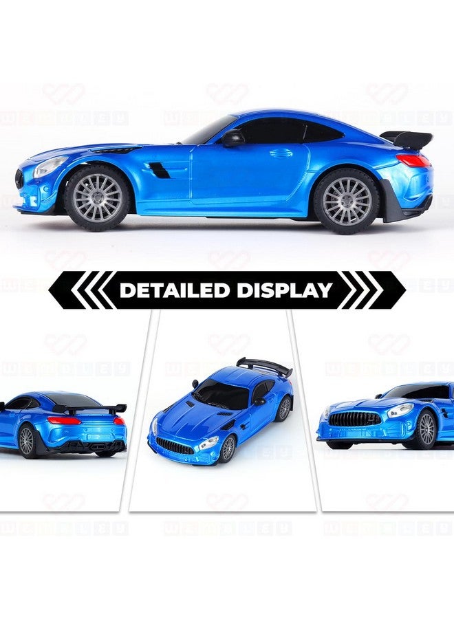 ويمبلي سيارة ويمبلي مرسيدس AMG RC عالية السرعة للتحكم عن بعد للأطفال قابلة لإعادة الشحن بمقياس 1:24 سيارة سباق صغيرة عن بعد معتمدة من BIS - لون أزرق - Image 4