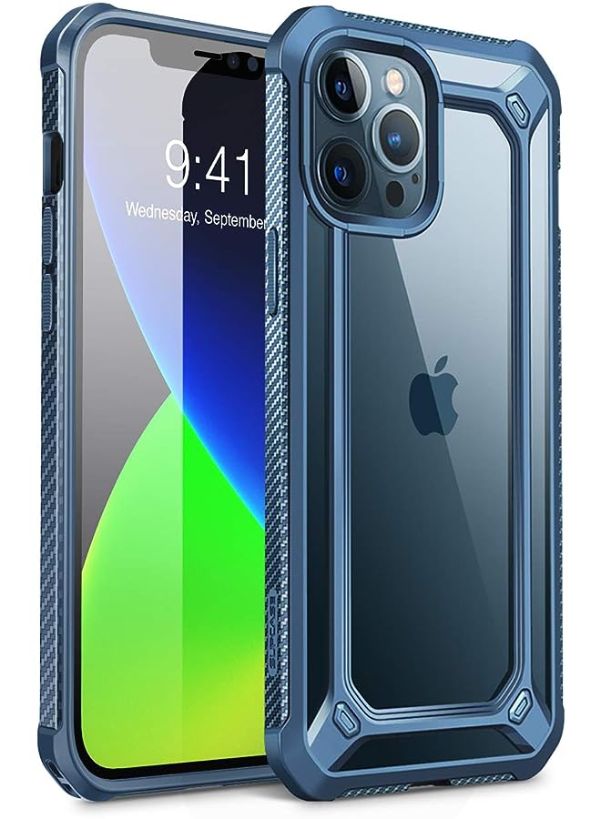 SupCase Unicorn Beetle EXO Series Case for iPhone 12 Pro Max (2020 Release) 6.7 Inch, Premium Hybrid Protective Clear Bumper Case(Aqua) - Image 1