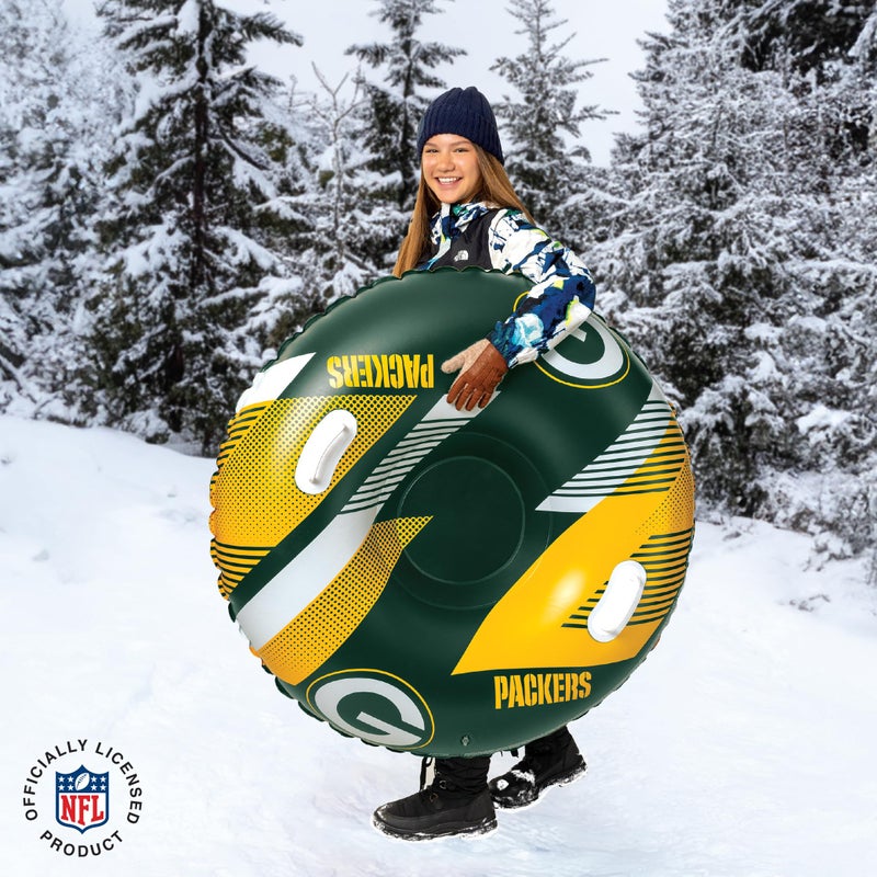 Bigmouth Green Bay Packers Nfl Fan Gear Outdoor Toys  Officially Licensed - Inflatble Snow Tube With Handles - Image 5