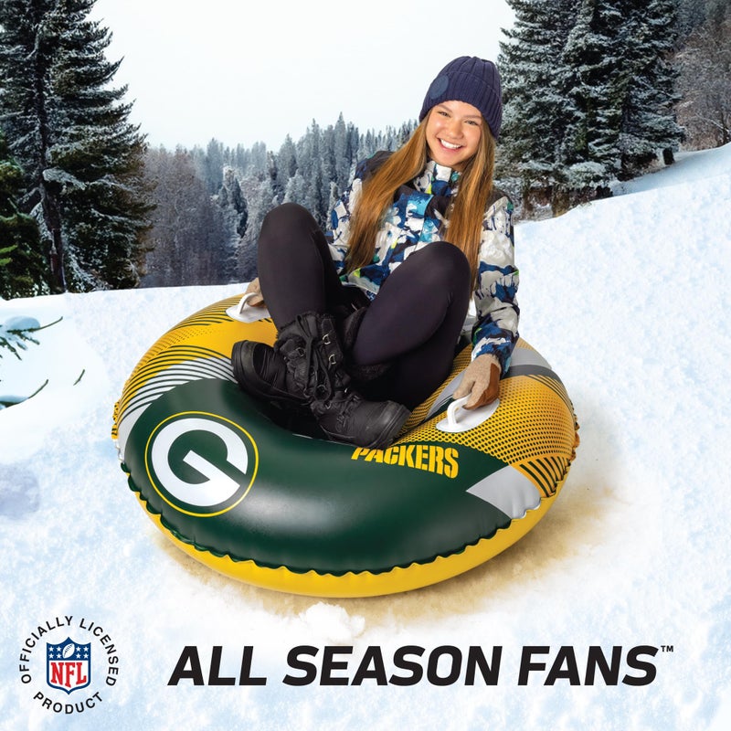 Bigmouth Green Bay Packers Nfl Fan Gear Outdoor Toys  Officially Licensed - Inflatble Snow Tube With Handles - Image 4
