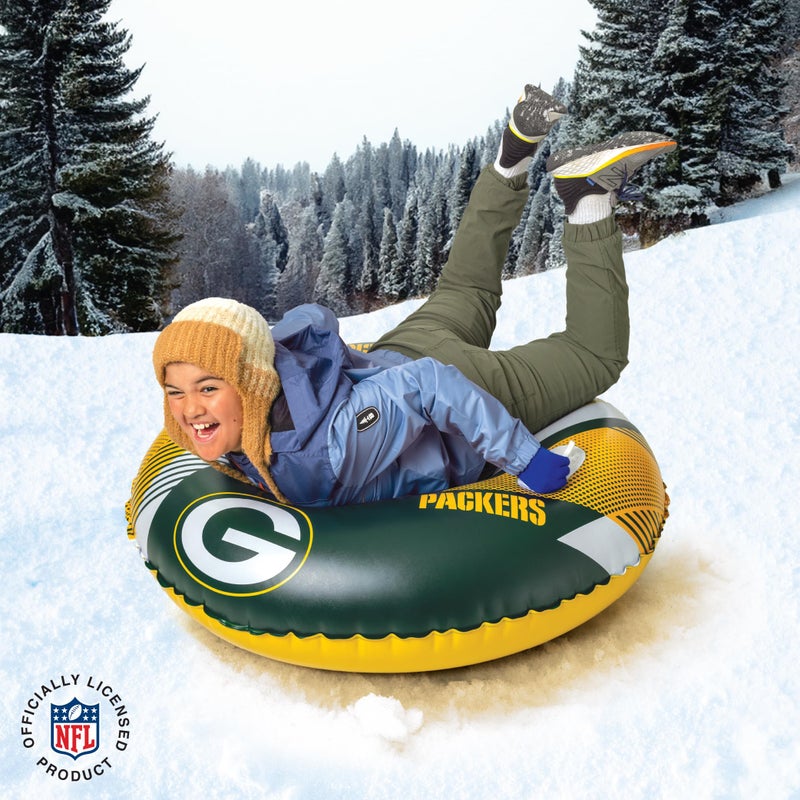 Bigmouth Green Bay Packers Nfl Fan Gear Outdoor Toys  Officially Licensed - Inflatble Snow Tube With Handles - Image 2