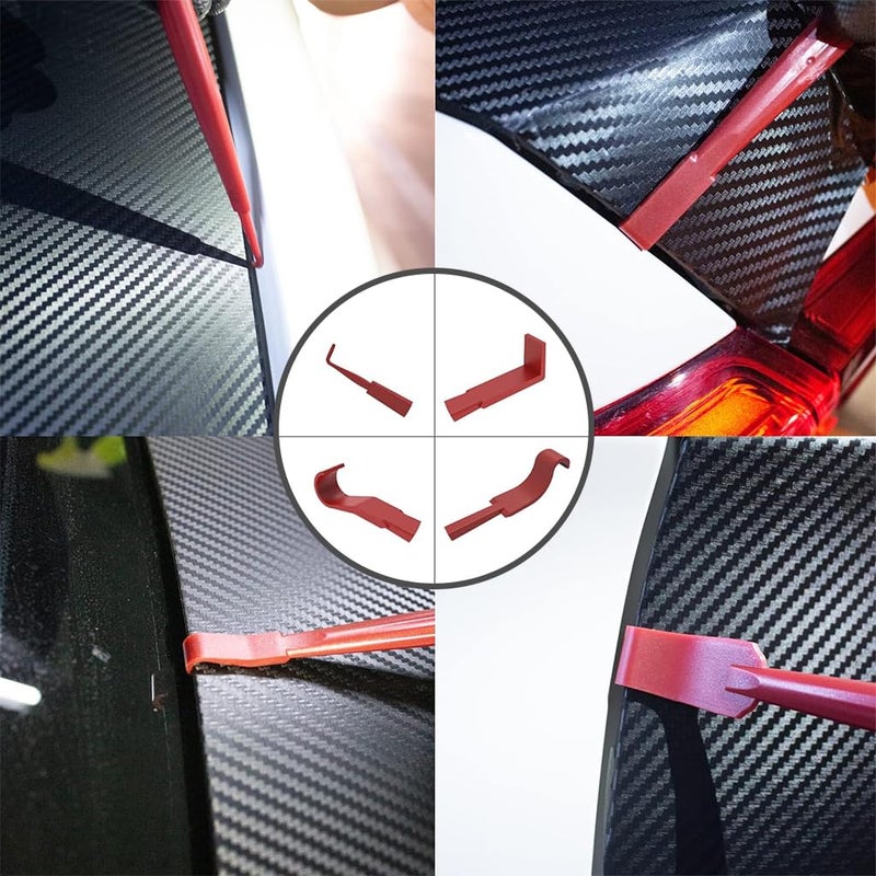 STHIRA Car Window Film Tint Tool Kit Vinyl Wraps Application and Removal with 2 Pairs Gloves Felt Squeegee Scraper Edge Trimmer Retractable Cutter for Car Wrap 2 PCS - Image 5